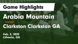 Arabia Mountain  vs Clarkston  Clarkston GA Game Highlights - Feb. 5, 2020