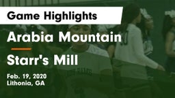 Arabia Mountain  vs Starr's Mill  Game Highlights - Feb. 19, 2020