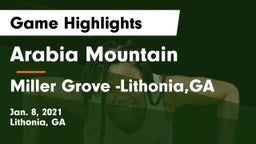 Arabia Mountain  vs Miller Grove -Lithonia,GA Game Highlights - Jan. 8, 2021