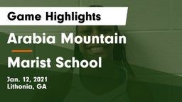 Arabia Mountain  vs Marist School Game Highlights - Jan. 12, 2021