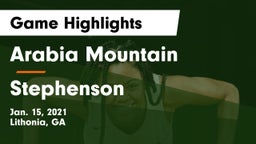 Arabia Mountain  vs Stephenson  Game Highlights - Jan. 15, 2021