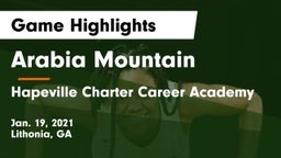 Arabia Mountain  vs Hapeville Charter Career Academy Game Highlights - Jan. 19, 2021