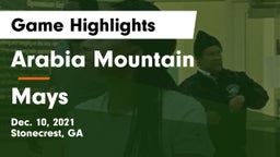 Arabia Mountain  vs Mays  Game Highlights - Dec. 10, 2021