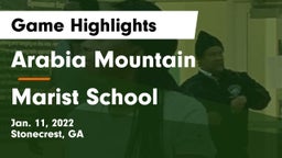 Arabia Mountain  vs Marist School Game Highlights - Jan. 11, 2022