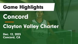 Concord  vs Clayton Valley Charter  Game Highlights - Dec. 12, 2023