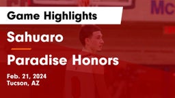 Sahuaro  vs Paradise Honors  Game Highlights - Feb. 21, 2024