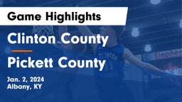Clinton County  vs Pickett County  Game Highlights - Jan. 2, 2024