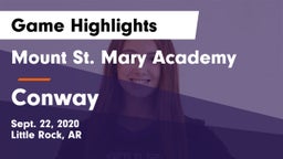 Mount St. Mary Academy vs Conway  Game Highlights - Sept. 22, 2020