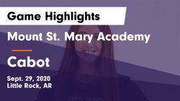 Mount St. Mary Academy vs Cabot  Game Highlights - Sept. 29, 2020