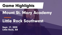 Mount St. Mary Academy vs Little Rock Southwest  Game Highlights - Sept. 17, 2020