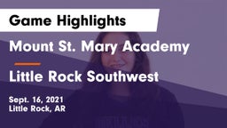 Mount St. Mary Academy vs Little Rock Southwest  Game Highlights - Sept. 16, 2021