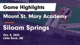 Mount St. Mary Academy vs Siloam Springs Game Highlights - Oct. 8, 2022
