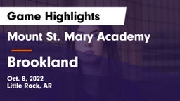 Mount St. Mary Academy vs Brookland Game Highlights - Oct. 8, 2022