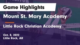 Mount St. Mary Academy vs Little Rock Christian Academy  Game Highlights - Oct. 8, 2022