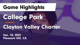 College Park  vs Clayton Valley Charter  Game Highlights - Jan. 18, 2022