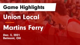 Union Local  vs Martins Ferry  Game Highlights - Dec. 3, 2021