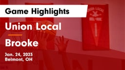 Union Local  vs Brooke  Game Highlights - Jan. 24, 2023