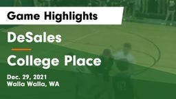 DeSales  vs College Place   Game Highlights - Dec. 29, 2021