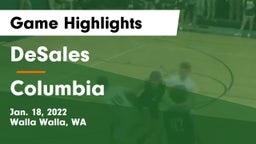 DeSales  vs Columbia  Game Highlights - Jan. 18, 2022