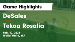 DeSales  vs Tekoa Rosalia Game Highlights - Feb. 12, 2022