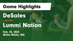 DeSales  vs Lummi Nation Game Highlights - Feb. 25, 2023