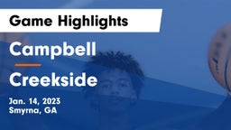 Campbell  vs Creekside  Game Highlights - Jan. 14, 2023