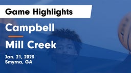 Campbell  vs Mill Creek  Game Highlights - Jan. 21, 2023