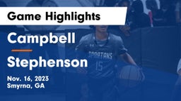 Campbell  vs Stephenson  Game Highlights - Nov. 16, 2023