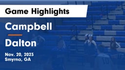 Campbell  vs Dalton  Game Highlights - Nov. 20, 2023
