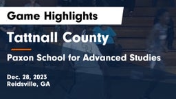 Tattnall County  vs Paxon School for Advanced Studies Game Highlights - Dec. 28, 2023