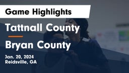 Tattnall County  vs Bryan County  Game Highlights - Jan. 20, 2024
