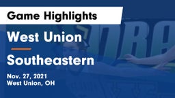 West Union  vs Southeastern  Game Highlights - Nov. 27, 2021