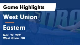 West Union  vs Eastern  Game Highlights - Nov. 22, 2021