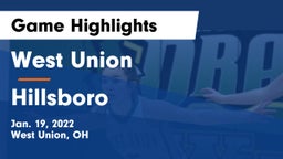 West Union  vs Hillsboro Game Highlights - Jan. 19, 2022