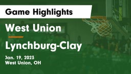 West Union  vs Lynchburg-Clay  Game Highlights - Jan. 19, 2023