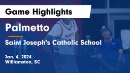 Palmetto  vs Saint Joseph's Catholic School Game Highlights - Jan. 4, 2024