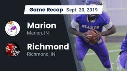 Recap: Marion  vs. Richmond  2019