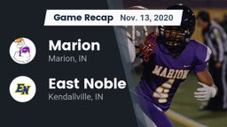 Recap: Marion  vs. East Noble  2020
