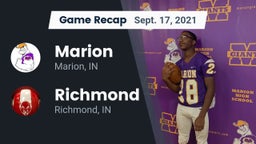 Recap: Marion  vs. Richmond  2021
