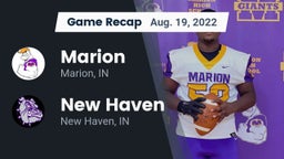 Recap: Marion  vs. New Haven  2022