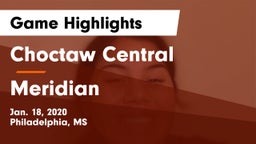 Choctaw Central  vs Meridian  Game Highlights - Jan. 18, 2020