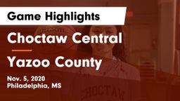 Choctaw Central  vs Yazoo County  Game Highlights - Nov. 5, 2020