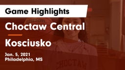 Choctaw Central  vs Kosciusko  Game Highlights - Jan. 5, 2021