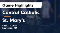 Central Catholic  vs St. Mary's Game Highlights - Sept. 17, 2023