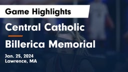 Central Catholic  vs Billerica Memorial  Game Highlights - Jan. 25, 2024