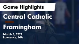 Central Catholic  vs Framingham  Game Highlights - March 5, 2024