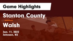 Stanton County  vs Walsh  Game Highlights - Jan. 11, 2022