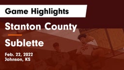 Stanton County  vs Sublette  Game Highlights - Feb. 22, 2022
