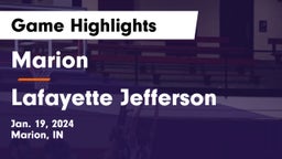 Marion  vs Lafayette Jefferson  Game Highlights - Jan. 19, 2024