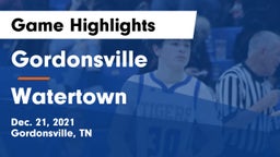 Gordonsville  vs Watertown  Game Highlights - Dec. 21, 2021